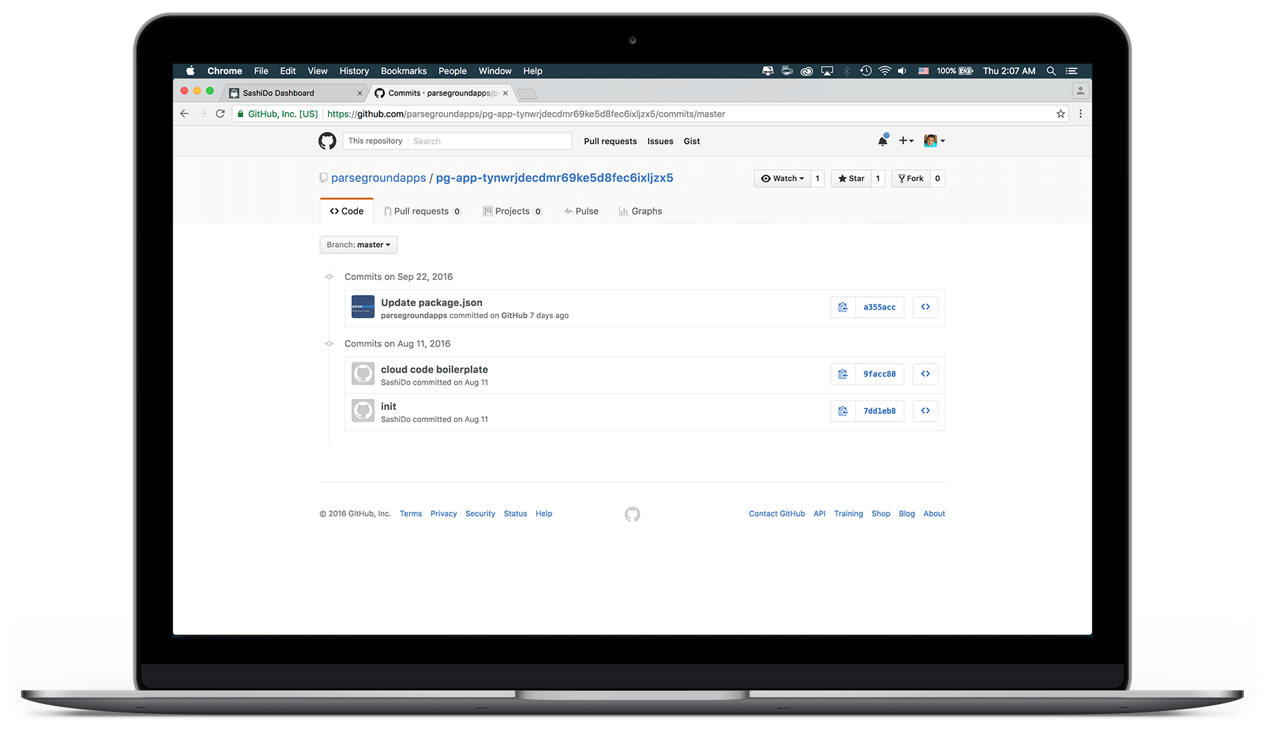 Cloud Code Versioning