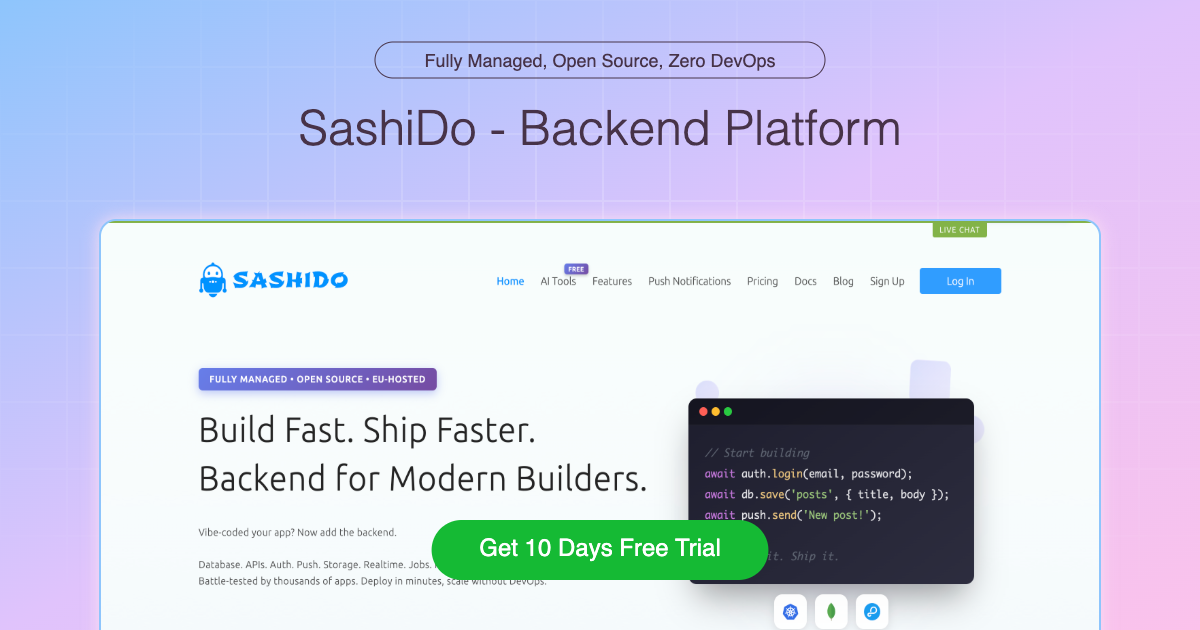 SashiDo vs Appwrite: Backend Platform Comparison | SashiDo.io